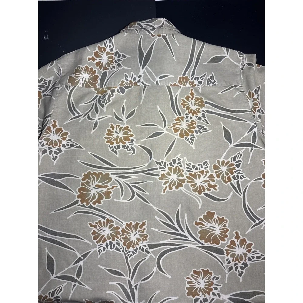 Natural Issue Men's 100% Cotton Shirt Size L Resort Wear Button Down  Tropical